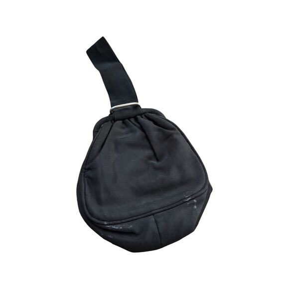 Antique Black Hand Bag with Wristlet and Lucite Clasp - Picture 4 of 7